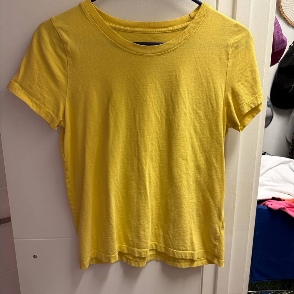 J. Crew Yellow Fitted Short Sleeve T-Shirt